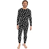 Leveret Mens Pajamas Loose Fitted 2 Piece Pajama Set 100% Cotton (Size Small-XX-Large)