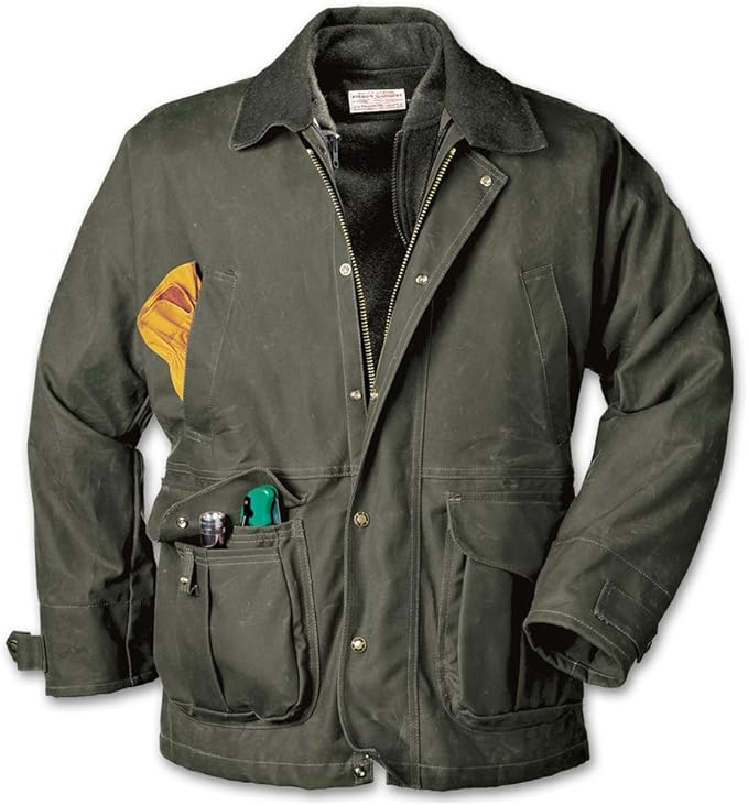 Amazon.com: Filson 10003 Tin Cloth Packer Coat - Otter Green (XXX-Large): Clothing