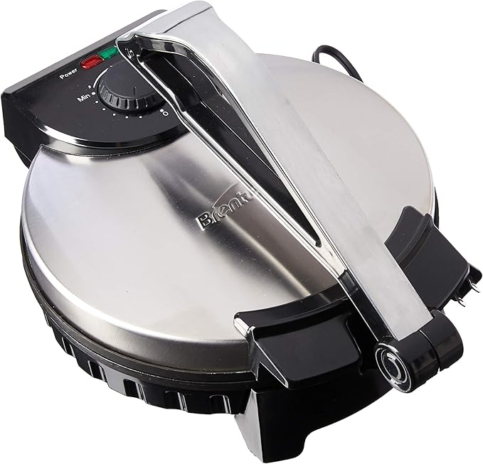 Amazon Com Brentwood Electric Tortilla Maker Non Stick 10 Inch Brushed Stainless Steel Black Kitchen Dining