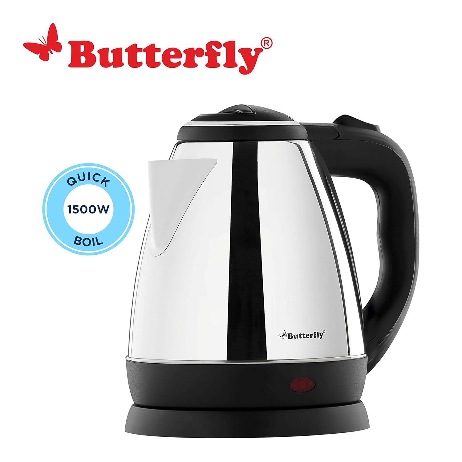 Butterfly EKN Water Kettle 1.5 Litre Silver/ Black KitchenwareKart