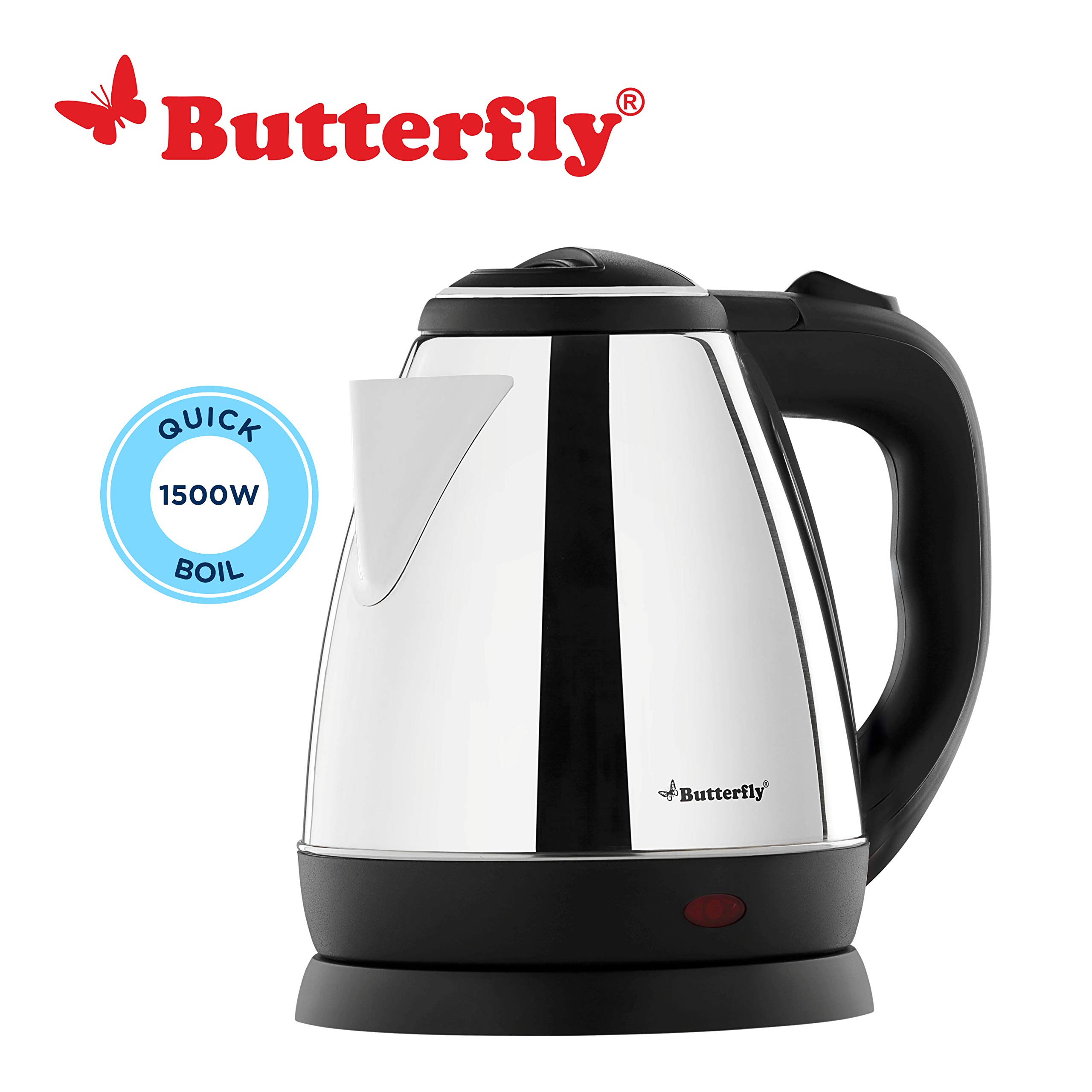 Butterfly EKN Water Kettle 1.5 Litre Silver/ Black KitchenwareKart