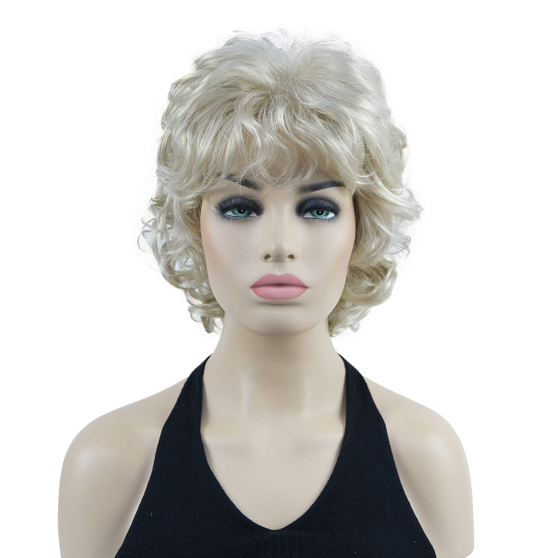Lydell 10" Women's Short Soft Super Curly Wig Layered Natural Movement Synthetic Wigs (AB102)