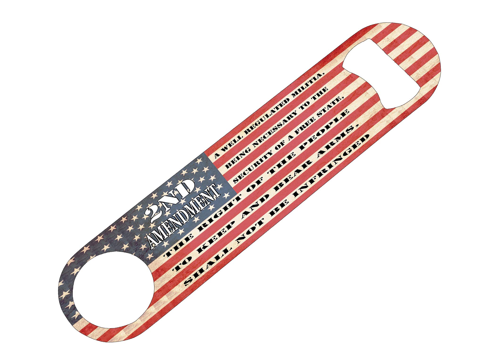 USA Flag Second 2nd Amendment Speed Bottle Opener Heavy Duty Gift Patriotic American US
