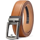 SENDEFN Men's Leather Dress Casual Belt 1 3/8" Automatic Adjustable Click Buckle Belts with Gift Box