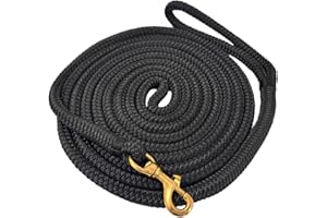 Lead Ropes for Horses,Performance Horse Line Tack - Barn Double Braid Equine Lunge Rope,for Daily Outside Barn Farm Pasture S