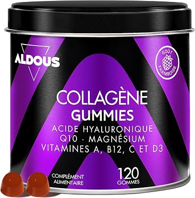 Collagene + magnesium + acide hyaluronique -120 gummies - Avec Coenzyme q10