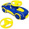 Tracer Racers Spinz Pull Back Fast Crashing, High Flying Race Car - Blue & Gold