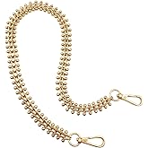 Errienpin 23.6 Inch Heavy Chunky Purse Chain Handles | Short Strap Replacement for Handbags & Shoulder Bags | DIY Decor Accessory(Brass)