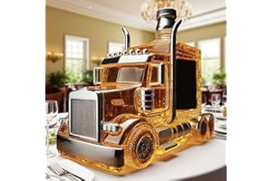 Semi Truck Whiskey Bottle, 300ml Mini Car Shaped Whiskey Decanter Bottle, Funny Home Bar Decor, for Bar Home Office Decor Gif