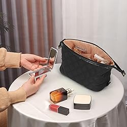 Large Makeup Bag Travel Cosmetic Bag, Wide-open