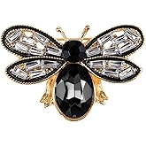 Bee Brooch Pin, Honey Bee Rhinestone Pins Vintage Crystal Insect Themed Lapel Pins Stylish Accessories for Women Men Party Dating Daily