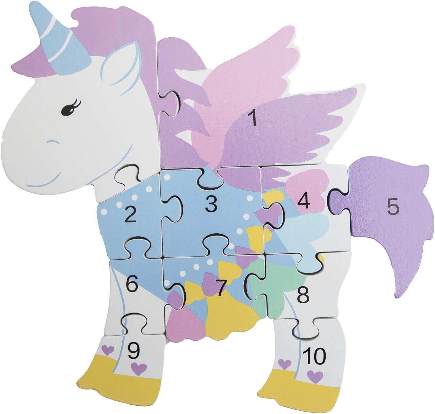 wooden unicorn puzzle