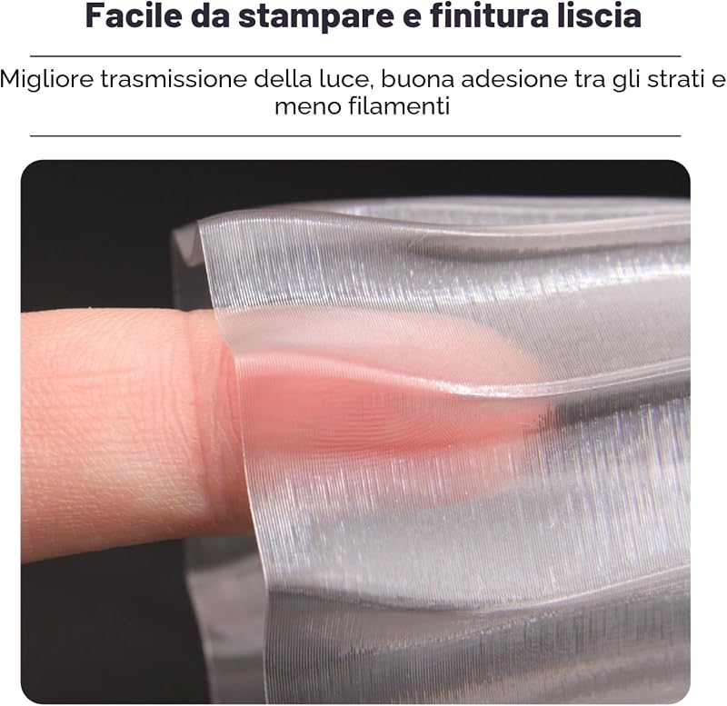 PETG filamento 1,75 mm, filamento PETG Basic ad alta tenacità, bobina da 1 kg (2,2 libbre) per stampanti 3D, Nero