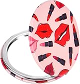 YTZJ Direct Red Folding Makeup Mirror Travel Compact Double-Sided Magnifying view 1