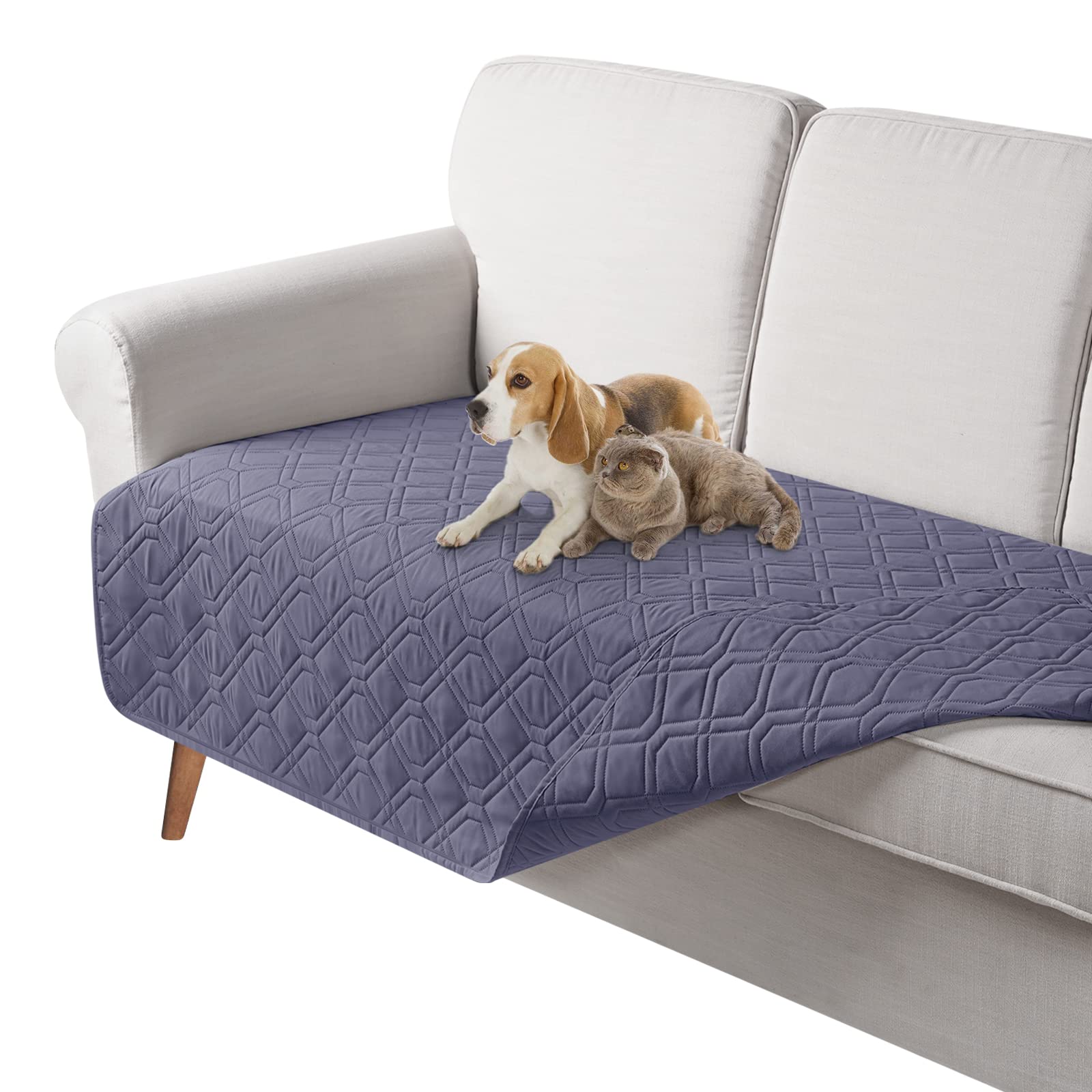 TAOCOCO Reversible Waterproof Sofa Cover,Waterproof Sofa Protector for Kids, Sofa Bed Slipcovers,Dog Couch Cover Protector (Bluish Grey, 107 * 132CM) — image 1