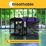 Conlun Cat Carrier Bag Soft-Sided Pet Carrier 4-Sided Mesh Purple M view 8