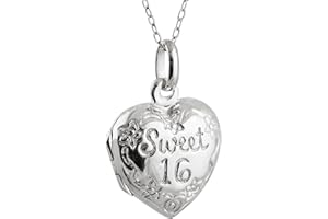 FashionJunkie4Life Sterling Silver Locket Necklaces for Women, 18" Cable Chain