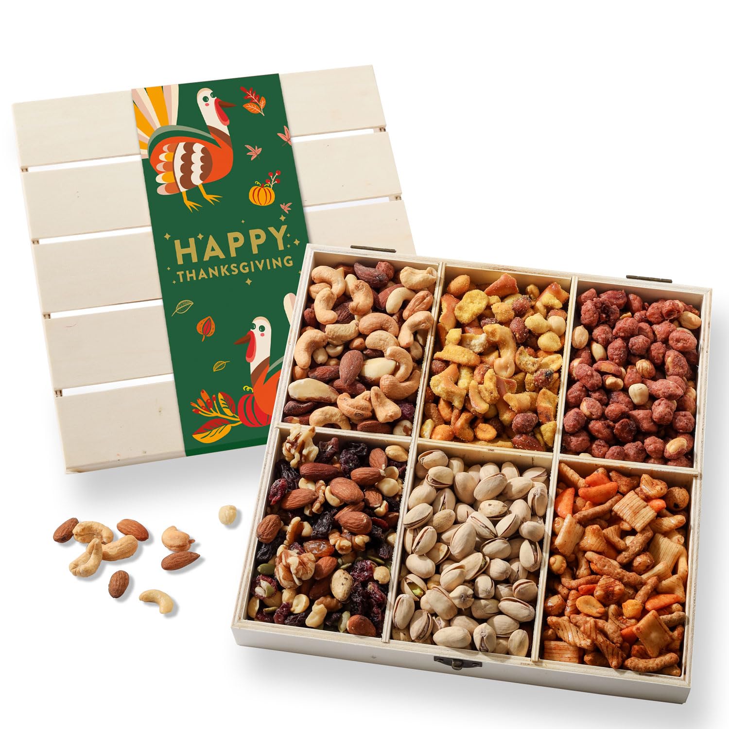Thanksgiving Mixed Nuts Gift Basket, Premium Assorted Gourmet Nuts in ...