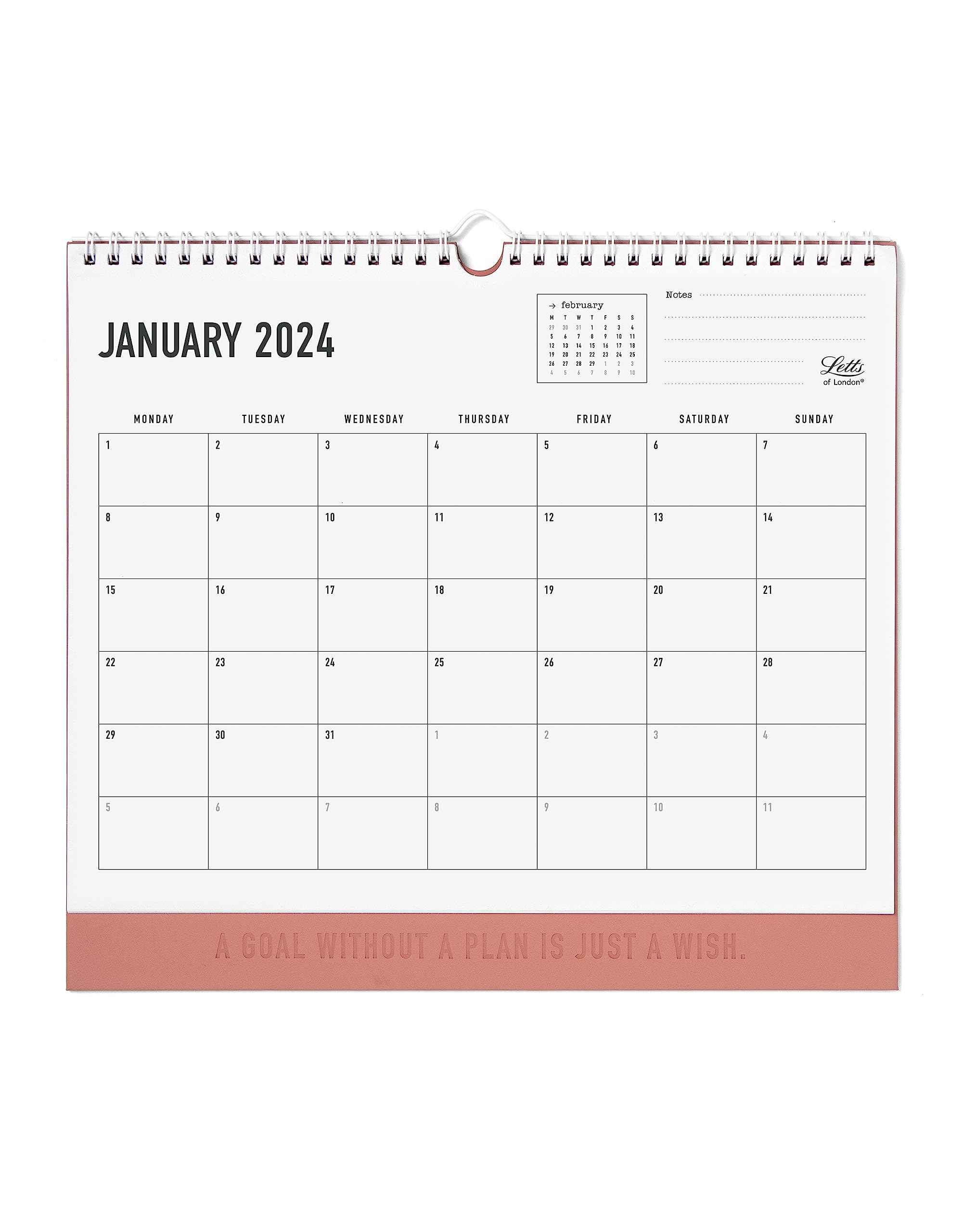 Letts Conscious 2024 Wall Calendar - clay