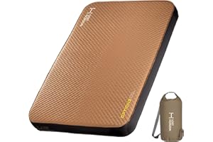 LOSTHORIZON Air & Foam Camping Mattress, Self-Inflating Sleeping Pad, 4.5" Thick, with Pump Sack, Full