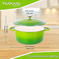 Cast Iron Dutch Oven with Lid – Non-Stick