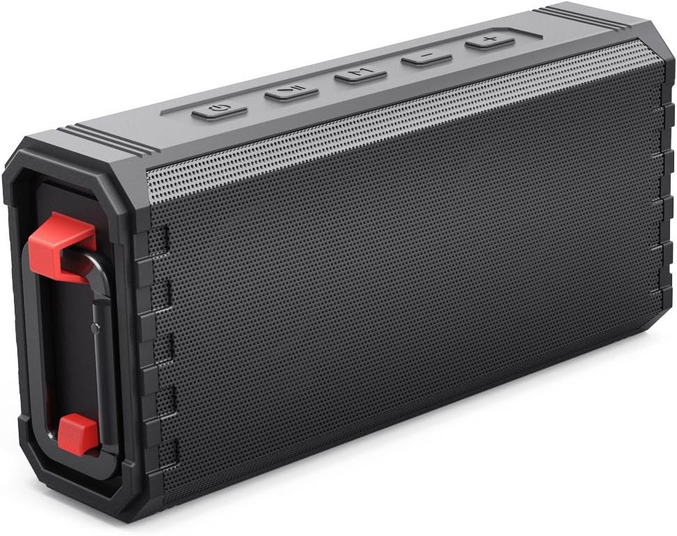 Bluetooth Speaker Portable Waterproof Outdoor, IPX7 16W Hcman Wireless Speakers Enhanced Bass Sound, 24-Hour Playtime, Built in Mic, TF Card, Auto Off, Durable Design for Party, Travel (Black)
