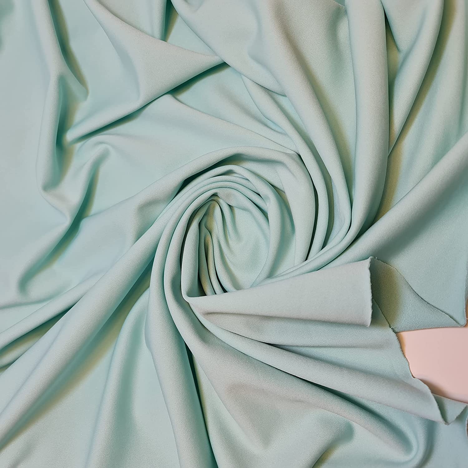 Scuba Crepe Breathable Superior Quality Stretch Wet Suit Dress Fabric 140cm Wide (2 Meter, Mint)