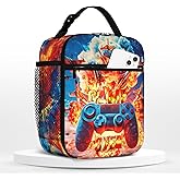 Cool Gamepad Lunch Box for Boys Video Game Lunch Bag for Kids Gamepad Insulated Lunch Bag Reusable Cool Game Lunch Box With Adjustable Shoulder Strap, Lunch Tote Bags For boys 8-12 teenager