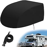 RV Air Conditioner Cover, 600D Waterproof Outside Camper Travel Trailer AC Covers for Roof for Dometic Brisk II, A/C Dust Proof Protective Cover Accessories with Drawstring (43"L x 30"W x 15"H)