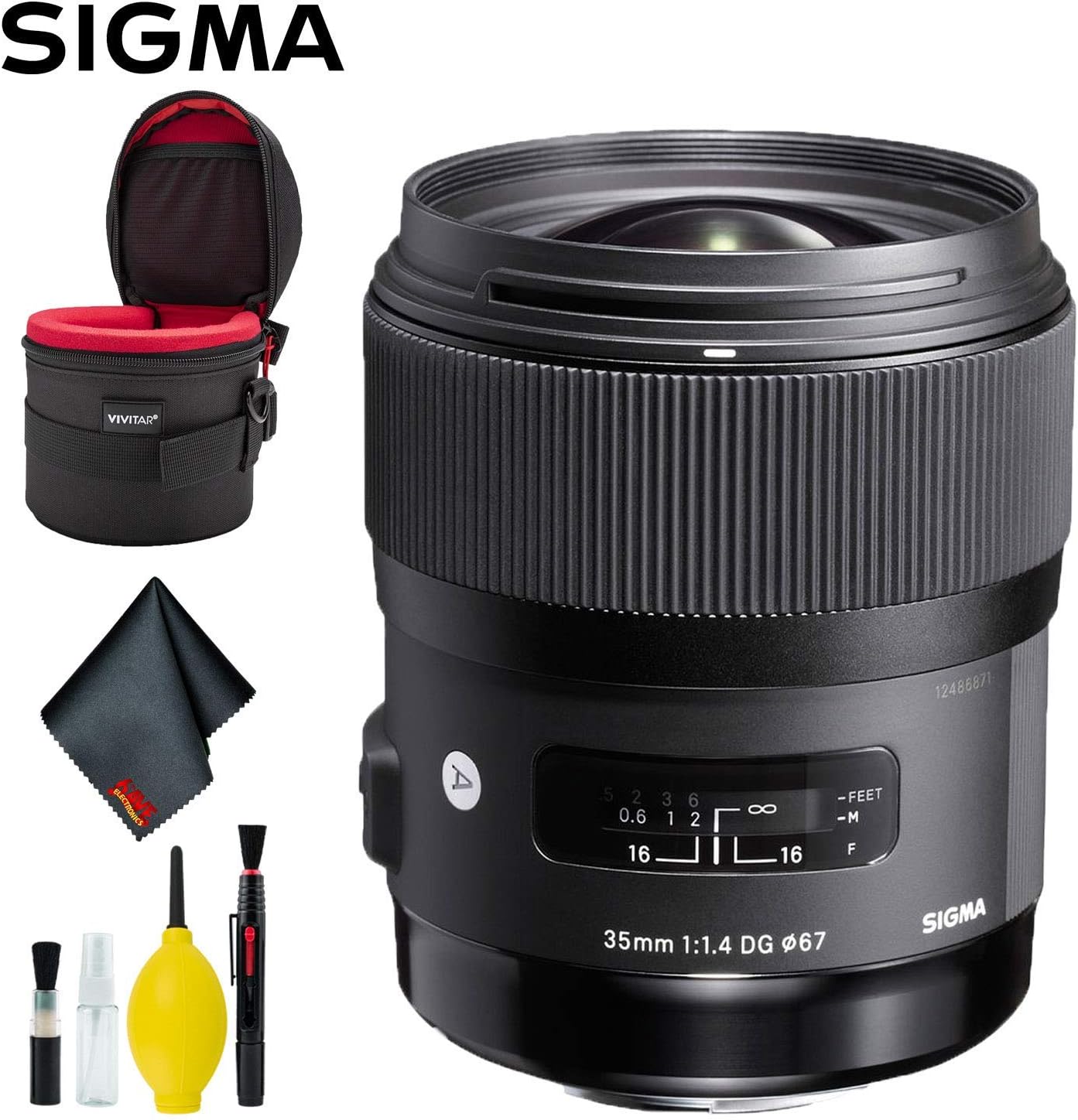 Amazon Com Sigma 35mm F 1 4 Dg Hsm Art Lens For Nikon F Deluxe Kit Camera Photo