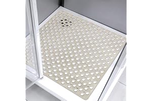 EIVINJE Non Slip Shower Mat: 21"x21" Square Shower Mats for Inside Shower, Soft TPE Anti Slip Shower Stall Mats, No Odor, Qui