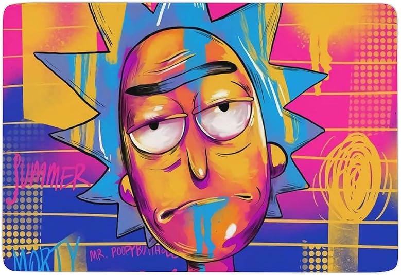 Anime Rick Cartoon Morty Korallen Samt Weich Modern Flauschig