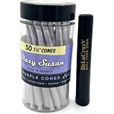 Blazy Susan Purple Pre-Rolled Cones 1 1/4 Slow Burning Ultra Thin 50 Counts per JAR and DeLaCruzV Tube.
