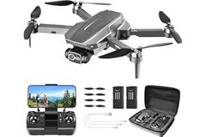 FERIETELF Drones with Camera for Adults 4K GPS - B12 Under 250g, Brushless Motor, Smart Return Home, Follow Me, Waypoint Fly, 50 Mins Long Flight, Lightweight and Foldable Drone for Beginner