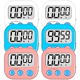 ZILLEEN 6 Pack Kitchen Timers for Cooking Digital