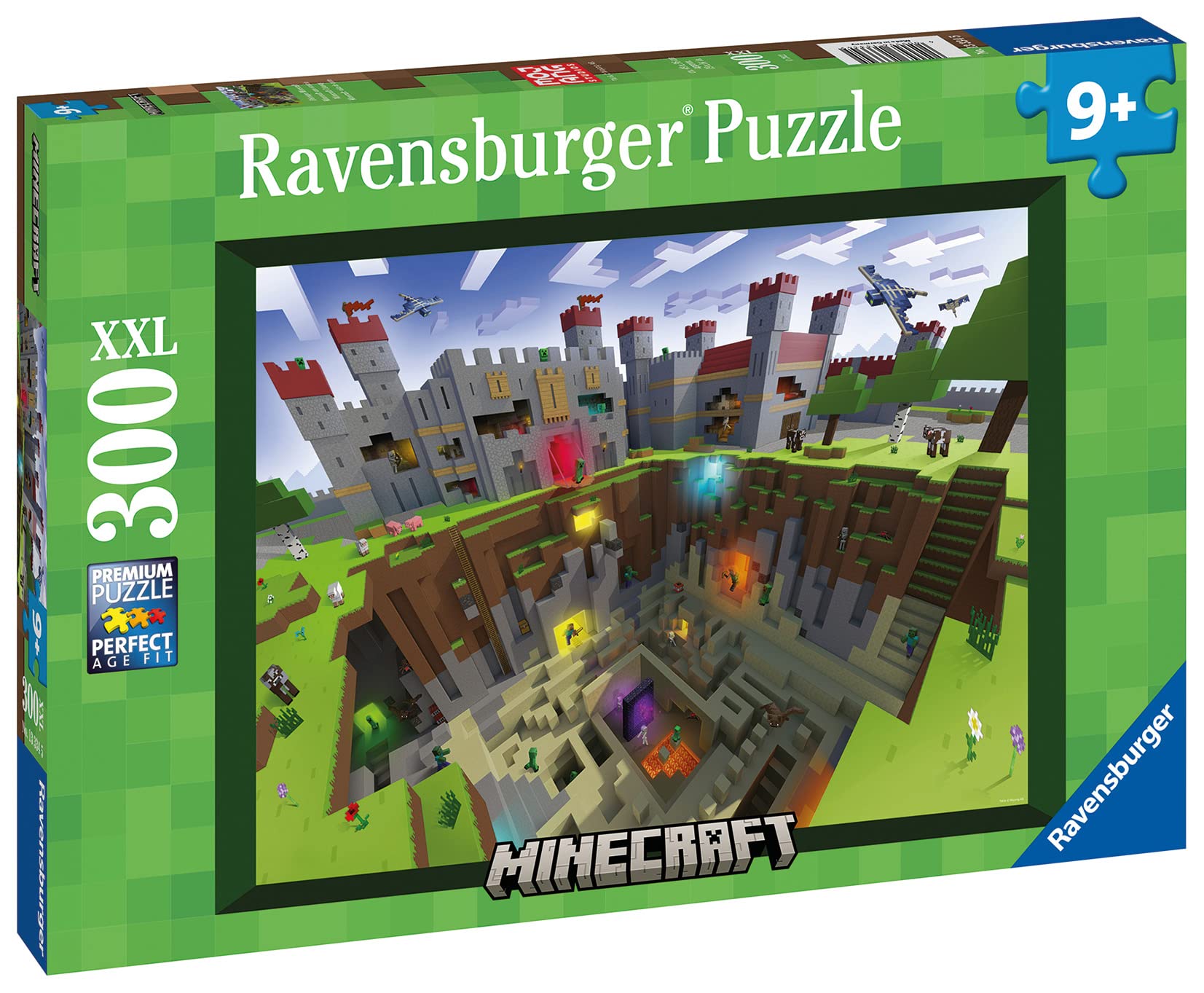 Ravensburger Minecraft Cutaway 300 Piece XXL Jigsaw Puzzle for Kids 9 Years and Up - Premium Minecraft Puzzle Toy for Children
