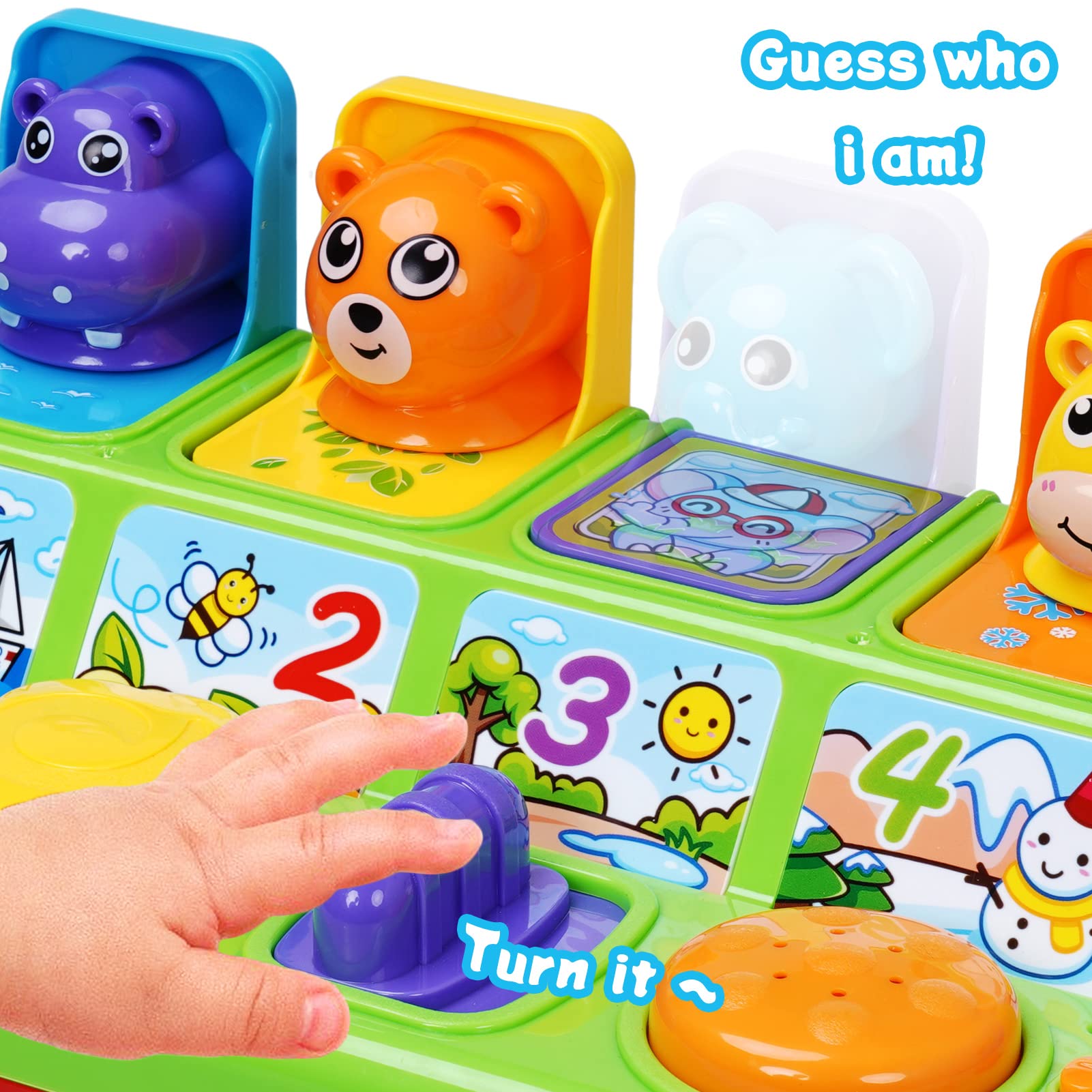 Pop Up Toys for Babies 6 to 12 Months with Light and Music, Cause and Effect, 9 10 12 18 Month Old Baby Toys for 1 Year Old Boys & Girls