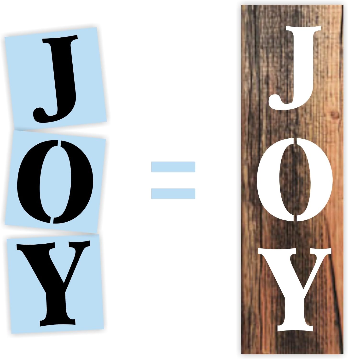 Christmas Joy Porch Sign Stencil, Paint Your Own Wood Sign, Reusable & Thick, by Barn Star