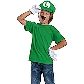 Disguise Luigi Elevated Costume Kit, Official Super Mario Costume Hat, Mustache and Gloves