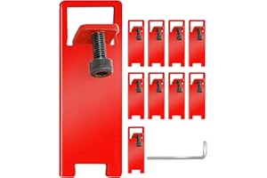 SEEKDESI 10 Sets Fire Alarm Locks, Fire Alarm Breaker Lock, Work to Prevent Accidental Shutdown, Red