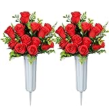 XONOR Artificial Cemetery Flowers, Set of 2
