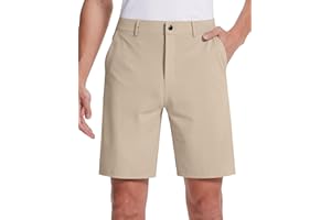 SERAMY Mens Golf Dress Shorts 9 Inch with 5 Pockets Stretch Lightweight Quick Dry Men's Flat Front Shorts for Work Casual