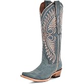 CORRAL Women's Circle G Embroidery Urban Western Outdoor Cowgirl Style Snip Toe Knee-High Pig Lining Cowhide Leather Boots