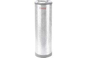 stonylab Dewar Flask, Cylindrical Form Borosilicate Glass Dewar Flask with Aluminum Base, 300mm Interior Depth and 75mm Inter