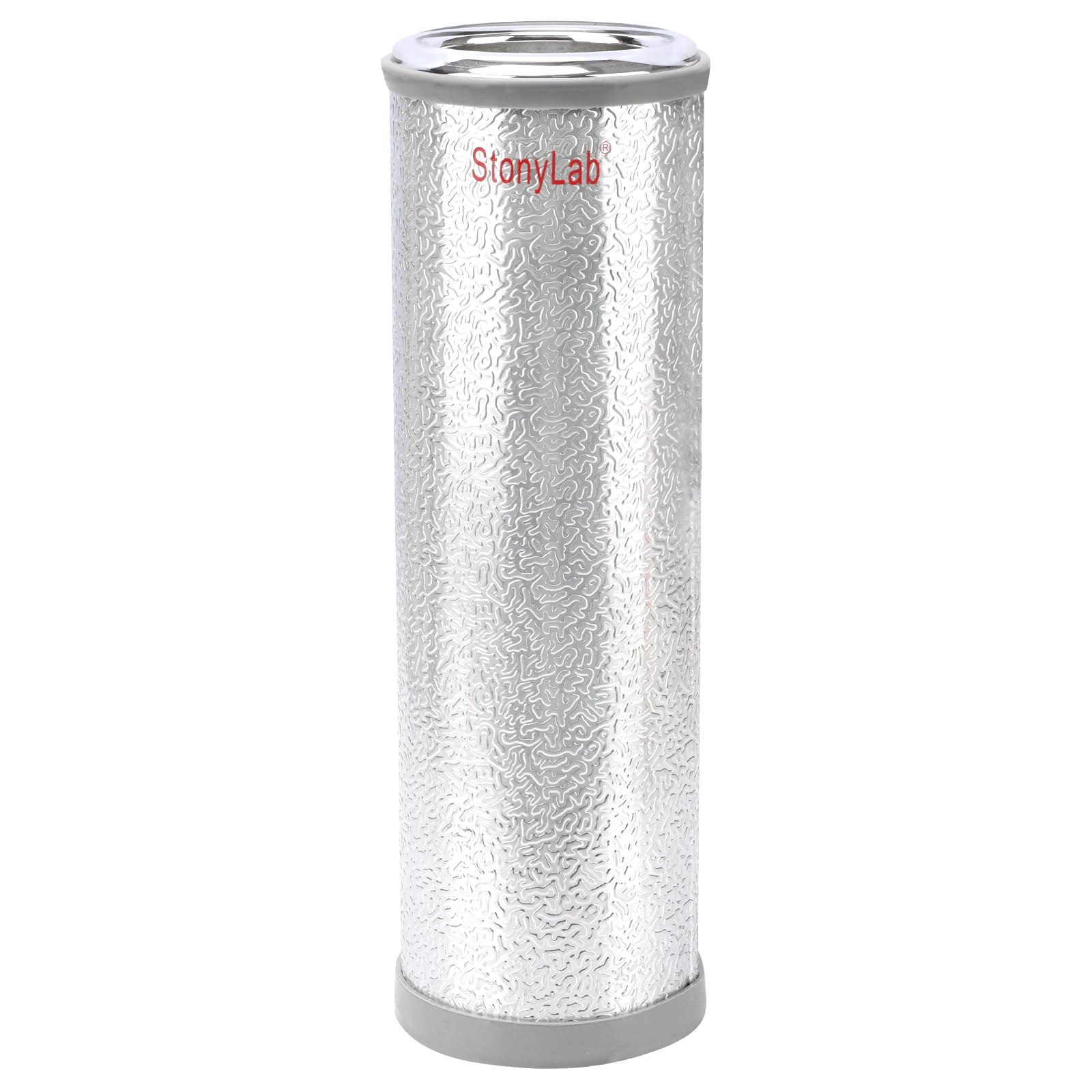 stonylab Dewar Flask, Cylindrical Form Borosilicate Glass Dewar Flask with Aluminum Base, 300 mm Interior Depth and 75 mm Interior Diameter for Laboratory, 1L