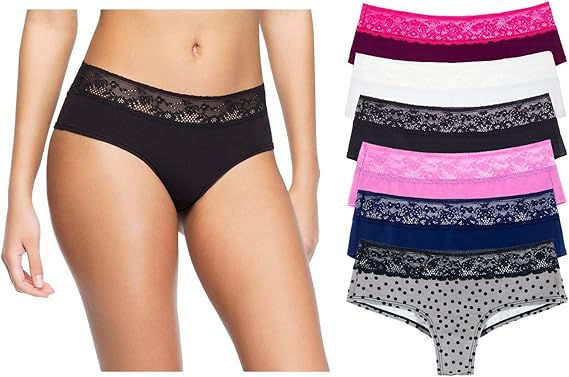 Undies.Com Women's 6-Pack Cotton Cheeky 