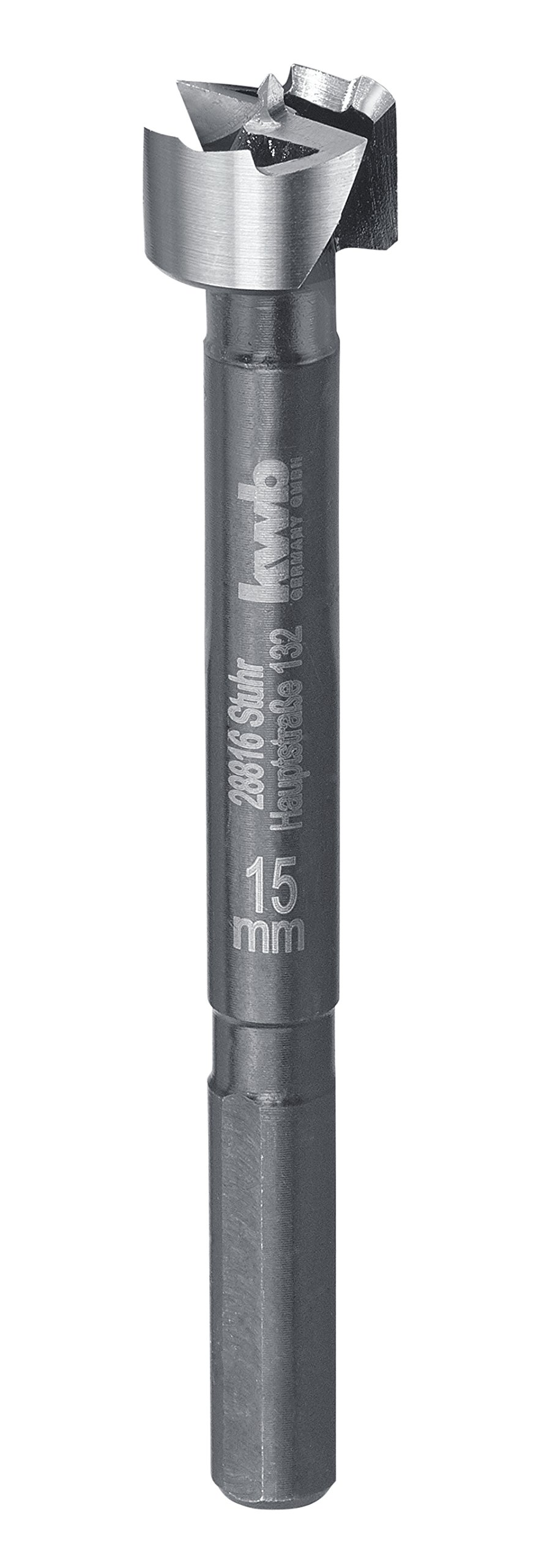 kwb Speed forstner bit Ø 15 Mm Made of Hardened and Tempered Special Steel with Precise Serrated Edge, Centre Point, Optimally Sharpened and Hardened Cutting Edges and Polished Surface.