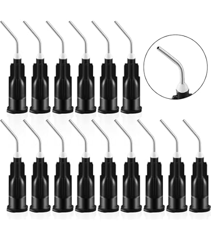 Dental Pre-Bent Dispensing Needle Applicator Tips All Gauges For Etchant Flow Sealant