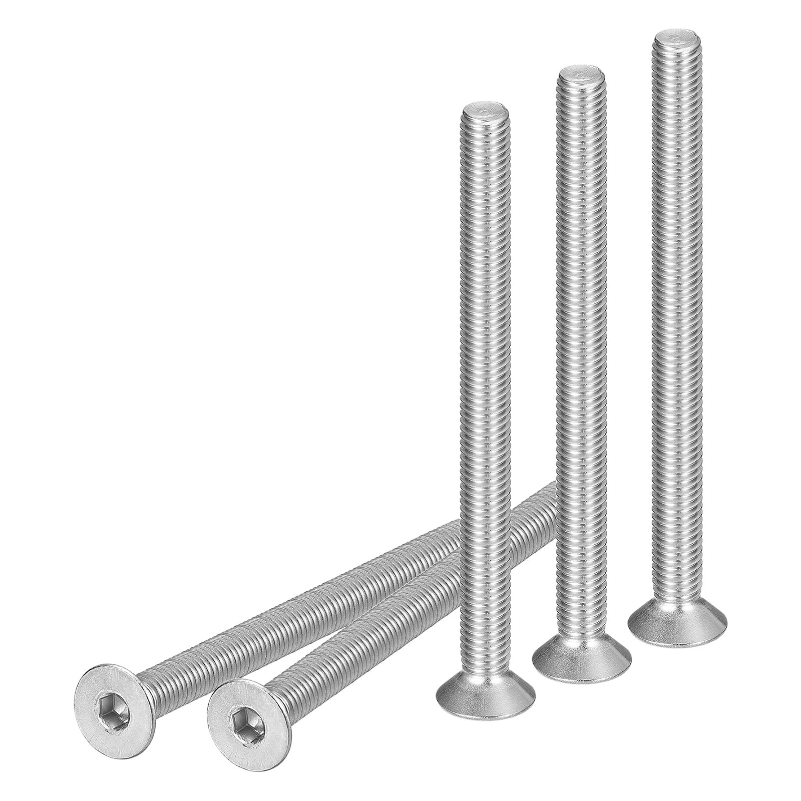 DTGN M8-1.25 x 100mm Flat Head Socket Cap Screws, 10 Pack 304 Stainless Steel Hex Socket Flat Head Screws, Full Thread, Countersunk Bolts โ image 1