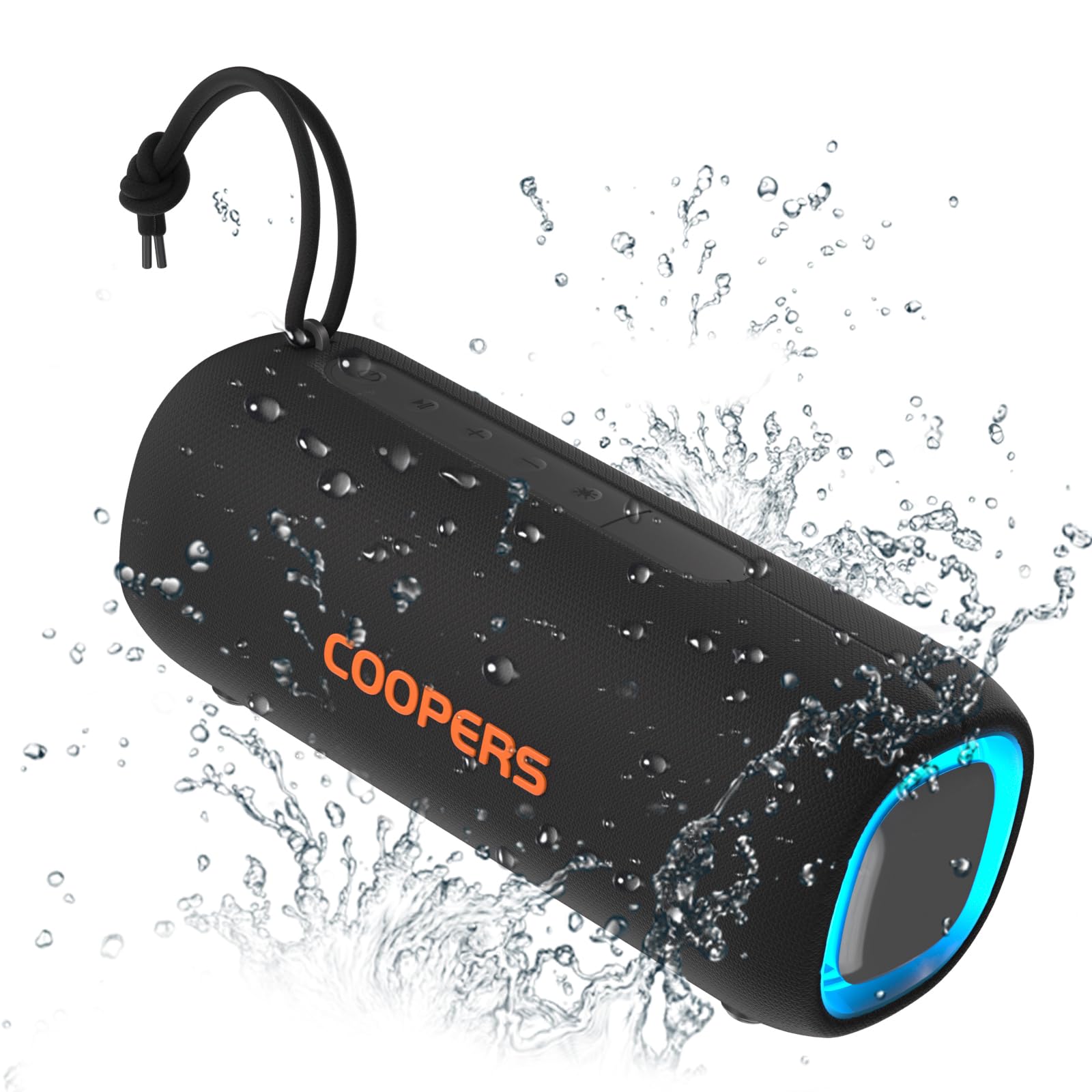 Photo 1 of Portable Bluetooth Speaker, Wireless Bluetooth Speaker with Clear Loud Stereo Sound, IPX5 Waterproof Speakers with RGB Lights, BT5.3, Long Playtime, TWS Pairing for Home Outdoor Party Beach Travel
